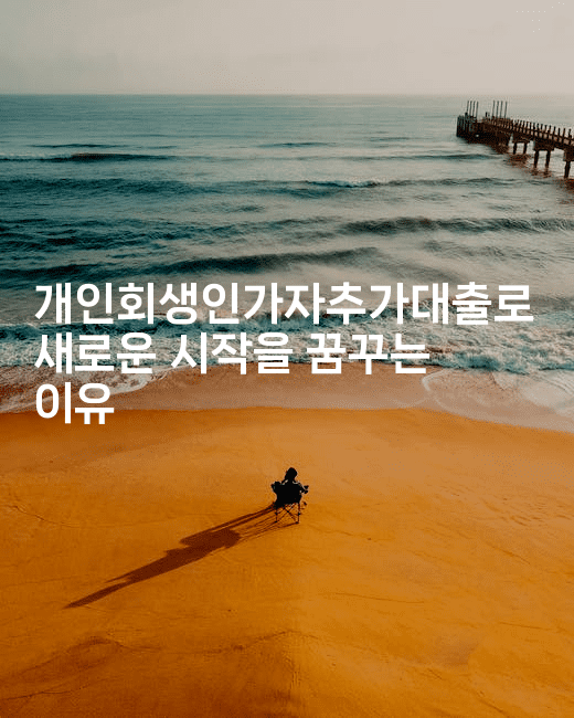 개인회생인가자추가대출로 새로운 시작을 꿈꾸는 이유-베란따