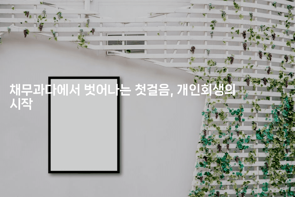 채무과다에서 벗어나는 첫걸음, 개인회생의 시작-베란따